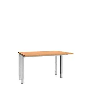 Schäfer Shop Genius Schreibtisch MODENA FLEX, 4-Fuss-Rechteckrohr, beiseitig, B 1200 mm, Buche