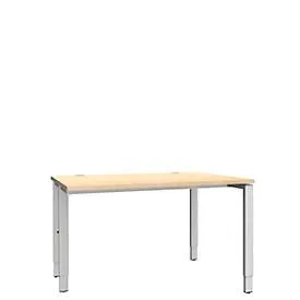 Schäfer Shop Genius Schreibtisch MODENA FLEX, 4-Fuss-Rechteckrohr, einseitig, B 1200 mm, Ahorn