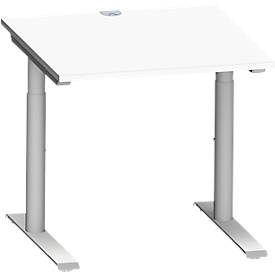 Schäfer Shop Genius Schreibtisch MODENA FLEX, 800 x 800 mm, weiss