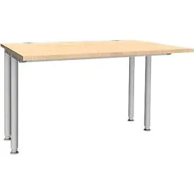 Schäfer Shop Genius Schreibtisch MODENA FLEX, Breite 1200 mm, beidseitig verkürzt, Ahorn