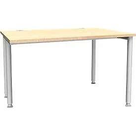 Schäfer Shop Genius Schreibtisch MODENA FLEX, Breite 1200 mm, einseitig verkürzt, Ahorn
