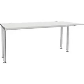 Schäfer Shop Genius Schreibtisch MODENA FLEX, Breite 1600 mm, beidseitig verkürzt, lichtgrau
