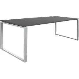 Schäfer Shop Genius Schreibtisch Modena Flex, höheneinstellbar, Rechteckform, Bügelfuss, Breite 2000 mm, graphit