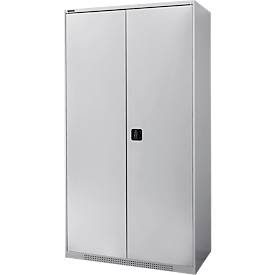 Schäfer Shop Genius Schwerlastschrank FS, Stahlblech, B 1055 x T 520 x H 1950 mm, 5 OH, weissalu, bis 1000 kg