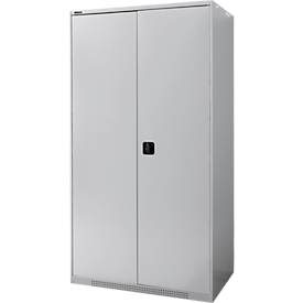 Schäfer Shop Genius Schwerlastschrank FS, Stahlblech, B 1055 x T 620 x H 1950 mm, 5 OH, weissalu, bis 1000 kg