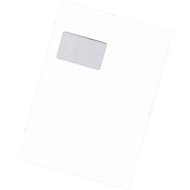 Schäfer Shop Genius Versandtaschen, Fenster, haftklebend, 90 g/m², DIN C5, 500 Stück, offset-weiss