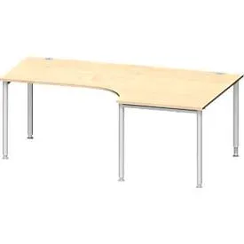 Schäfer Shop Genius Winkelschreibtisch MODENA FLEX 90°, Ansatz rechts, B 2000 mm, Ahorn