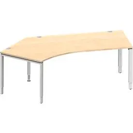 Schäfer Shop Genius Winkelschreibtisch MODENA FLEX 135°, Ansatz links, B 2165 mm, Ahorn