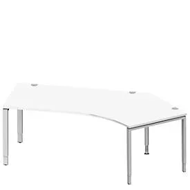 Schäfer Shop Genius Winkelschreibtisch MODENA FLEX 135°, Ansatz rechts, B 2165 mm, , weiss