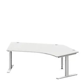 Schäfer Shop Genius Winkelschreibtisch MODENA FLEX 135°, T-Fuss-Rechteckrohr, B 2165 mm, Ansatz rechts,