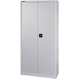 Schäfer Shop Select Materialschrank, abschliessbar, 4 verzinkte Böden, 5 OH,  B 950 x T 400 x H 1935 mm, Stahl, weissaluminium/weissaluminium