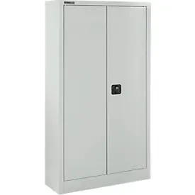 Schäfer Shop Select Materialschrank MSI 16408 , B 800 x T 400 x H 1585 mm, 3 Böden, Stahl, lichtgrau RAL 7035