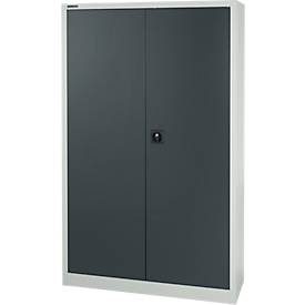 Schäfer Shop Select Materialschrank MS 2412, H 1935 mm, Leergehäuse, RAL 7035 lichtgrau/ RAL 7016 anthrazitgrau