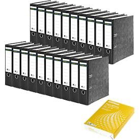 Schäfer Shop Select Ordner, DIN A4, 80 mm, 20 Stück + GRATIS  Kopierpapier