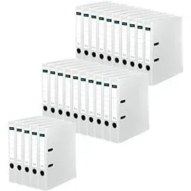 Schäfer Shop Select Ordner, DIN A4, Rückenbreite 50 mm, 25 Stück, Polypropylen und Recyclingpapier, weiss