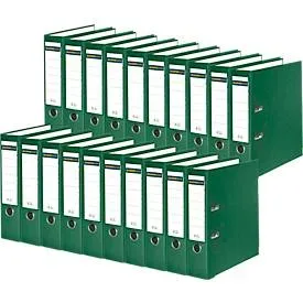 Schäfer Shop Select Ordner, DIN A4, Rückenbreite 80 mm, 20 Stück, Polypropylen und Recyclingpapier, grün
