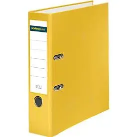 Schäfer Shop Select Ordner, DIN A4, Rückenbreite 80 mm, Polypropylen und Recyclingpapier, gelb