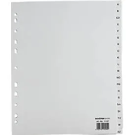 Schäfer Shop Select Ordnerregister, für DIN A4, alphabetisch, 20 Fächer, Polypropylen, grau