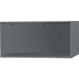 Schäfer Shop Select Aufsatzregal, 1 OH, B 800 x T 420 x H 372 mm, Holz, graphit