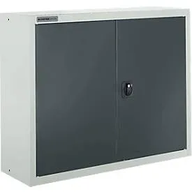 Schäfer Shop Select Aufsatzschrank MS 8408i, B 800 x T 400 x H 800 mm, 1 Boden, Stahl, lichtgrau RAL 7035/anthrazitgrau RAL 7016