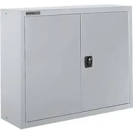 Schäfer Shop Select Aufsatzschrank MS 8408i, B 800 x T 400 x H 800 mm, 1 Boden, Stahl, weissaluminium RAL 9006/weissaluminium RAL 9006