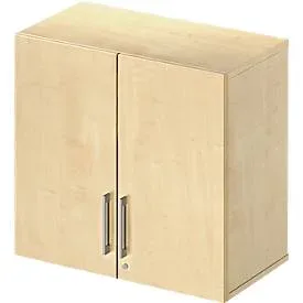 Schäfer Shop Select Aufsatzschrank LOGIN, 2 Ordnerhöhen, Griffe unten, B 800 x T 420 x H 726 mm, Ahorn Dekor/Ahorn