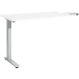 Schäfer Shop Select Anbautisch Start Off, f. T-Fuss, rechteckig, B 1000 x T 600 x H 735 mm, weiss
