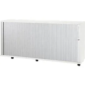 Schäfer Shop Select Anstellquerrollladenschrank, aus Holz, 2 Fachböden, B 1600 mm x T 421 x H 750 mm, weiss
