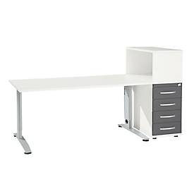 Schäfer Shop Select Büromöbelset LOGIN 2-teilig, Schreibtisch B 1600 mm