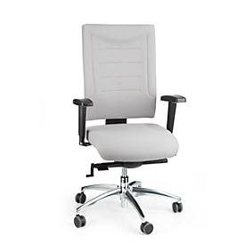 Schäfer Shop Select Bürostuhl SSI PROLINE P3+, Synchronmechanik, ohne Armlehnen, Lendenwirbelstütze, 3D-Sitzgelenk, grau