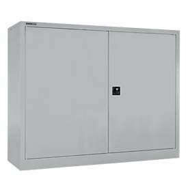 Schäfer Shop Select Flügeltürenschrank MS iCONOMY, Stahl, 3 Ordnerhöhen, B 1200 x T 400 x H 1215 mm, weissaluminium RAL 9006