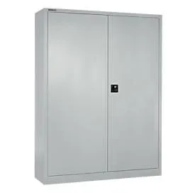Schäfer Shop Select Flügeltürenschrank MS iCONOMY, Stahl, 5 Ordnerhöhen, B 1200 x T 400 x H 1935 mm, weissaluminium RAL 9006
