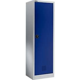 Schäfer Shop Select Garderobenschrank EASY-WEAR, Zylinderschloss, H 1935 mm, weissalu/enzianblau RAL 9006/5010