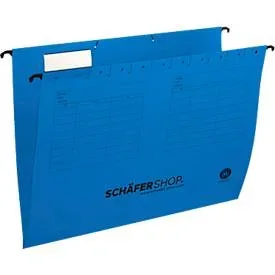 Schäfer Shop Select Hängemappen, für Formate bis DIN A4, Öffnung seitlich, blau