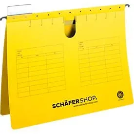 Schäfer Shop Select Hängehefter, für Formate bis Din A4, Heftzunge oben, gelb