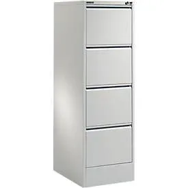 Schäfer Shop Select Hängeregistraturschrank MS iCONOMY, Stahl, 1-bahnig, geschlossene Wanne, B 425 mm, alusilber RAL 9006