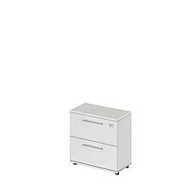 Schäfer Shop Select HR-Schrank Start Off, 2 OH, abschliessbar, B 800 x T 420 x H 744 mm, Holz, lichtgrau/lichtgrau