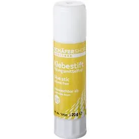 Schäfer Shop Select Klebestift, 20 Gramm, lösungsmittelfrei, geruchsarm, auswaschbar, transparent