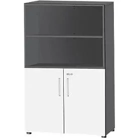 Schäfer Shop Select Kombischrank SET UP, 4 OH, graphit/weiss