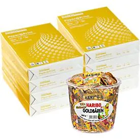 Schäfer Shop Select Kopierpapier Paper@Print, DIN A4, 80 g/m², weiss, 20 x 500 Blatt + GRATIS 1 Box Haribo Goldbären