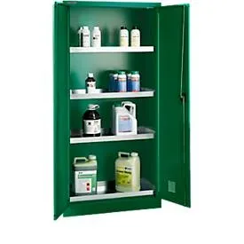 Schäfer Shop Select Pflanzenschutzmittel- und Chemikalienschrank, Stahl, B 950 x T 500 x H 1935 mm, 4 WHG-Wannen, 4 x 20 l