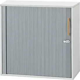 Schäfer Shop Select Querrollladenschrank Start Off Wood, 2 OH, abschliessbar, Holz, B 800 x T 420 x H 788 mm, lichtgrau