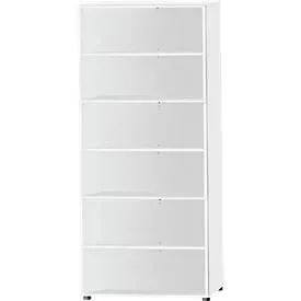 Schäfer Shop Select Regal, 6 OH, B 800 x T 420 x H 2240 mm, weiss