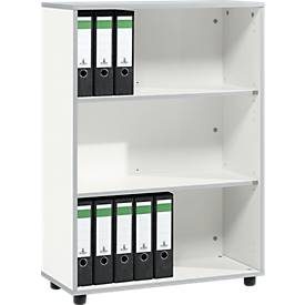 Schäfer Shop Select Regal MOXXO IQ, Holz, 3 Fächer, 3 OH, B 801 x T 362 x H 1115 mm, weiss