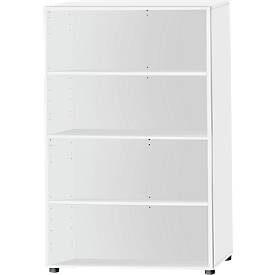 Schäfer Shop Select Regal, B 800 x T 420 x H 1470 mm, 4 OH & 3 Fachböden, weiss
