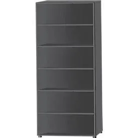 Schäfer Shop Select Regal, B 800 x T 420 x H 2196 mm, 6 OH & 5 Fachböden, graphit