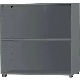 Schäfer Shop Select Regal, B 800 x T 420 x H 726 mm, 2 OH & 1 Fachboden, graphit