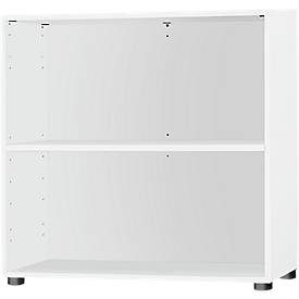 Schäfer Shop Select Regal, B 800 x T 420 x H 726 mm, 2 OH & 1 Fachboden, weiss