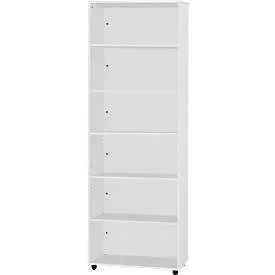 Schäfer Shop Select Regal LOGIN, 6 Ordnerhöhen, B 800 x T 420 x H 2240 mm, lichtgrau
