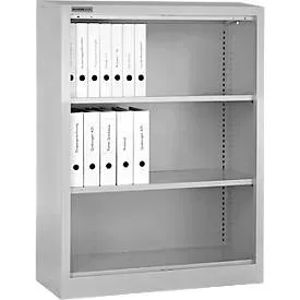 Schäfer Shop Select Regalschrank MS, 3 OH, B 800 x T 400 x H 1215 mm, Stahlblech, Verkehrsweiss